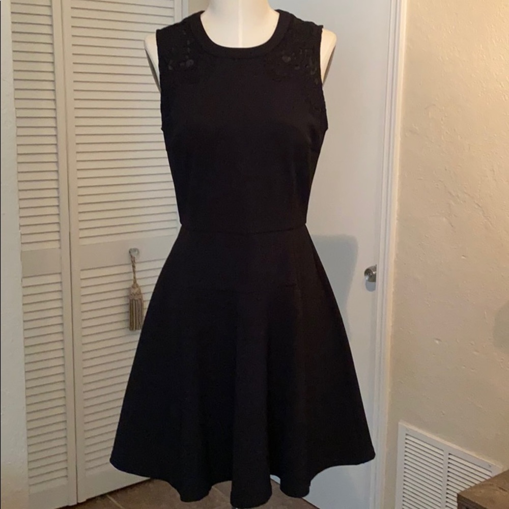 Madewell black lace dress 4